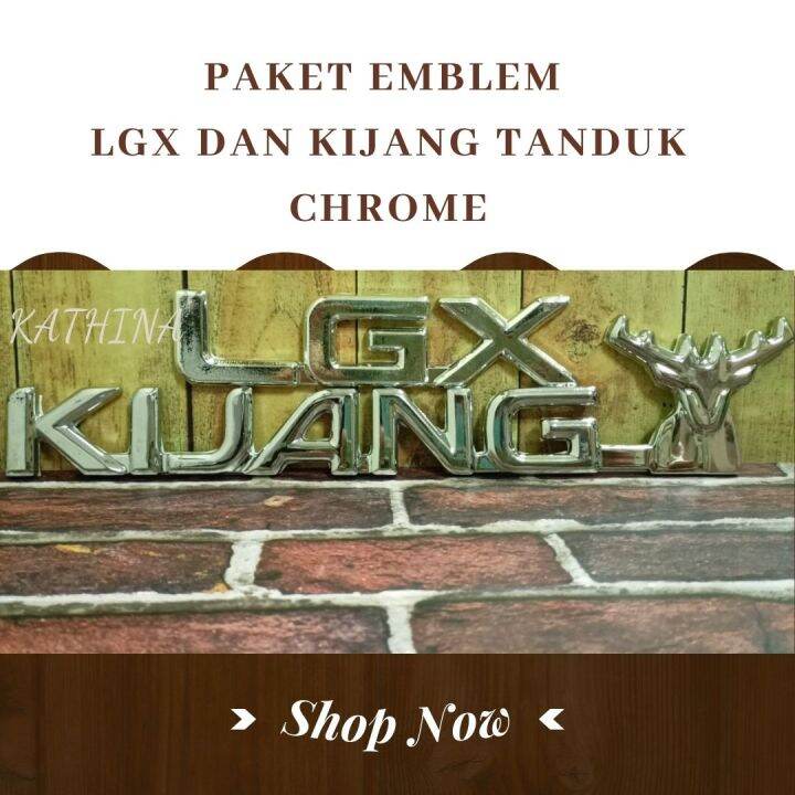 Paket Emblem Logo Kijang Tanduk Dan Lgx Kijang Kapsul Chrome Lazada