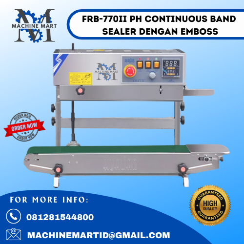 Mesin FRB 770II Paint Housing PH Continuous Band Sealer Emboss Hualian