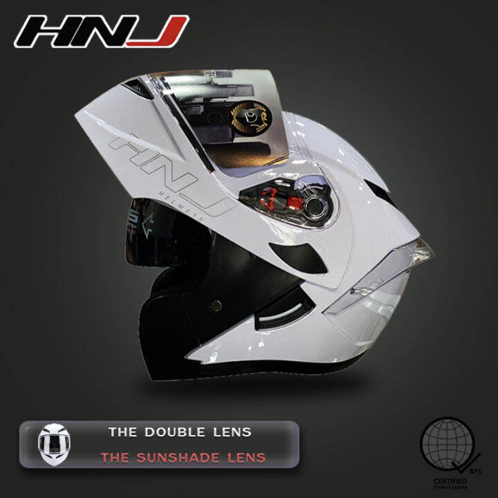 852 HNJ Helmet Motorcycles Full Face Modular Helmet With Dual Visor ICC