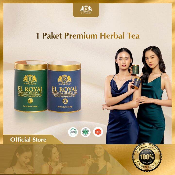 El Royal Premium Tea Teh Pelangsing Siang Malam 1 Paket BPOM