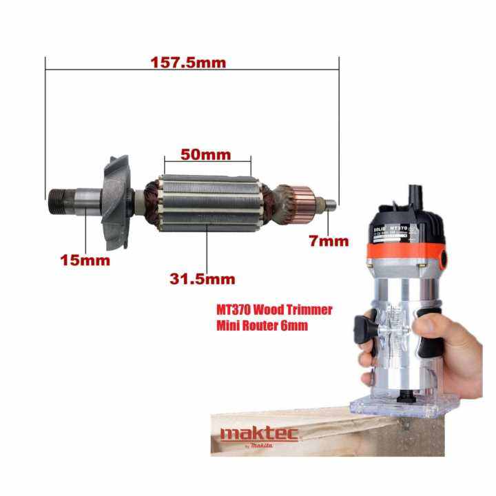 MT370 MT371 Armature Angker Mesin Wood Trimmer Profil Kayu Trimer