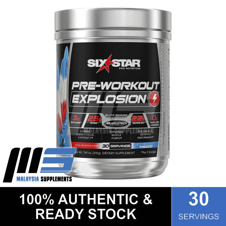 Six Star Pre Workout Explosion 30 Servings CLEARANCE Powerful