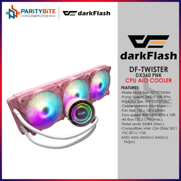 Darkflash Twister Dx Pink Argb Aio Liquid Cpu Cooler Lazada Ph