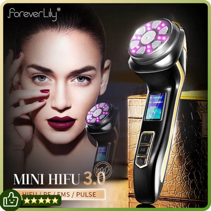 Foreverlily Facial Machine Three Modes RF EMS Hifu With LED Digital