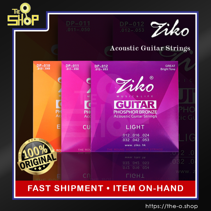 Ziko DP Series Acoustic Guitar Strings 100 Original DP 010 DP