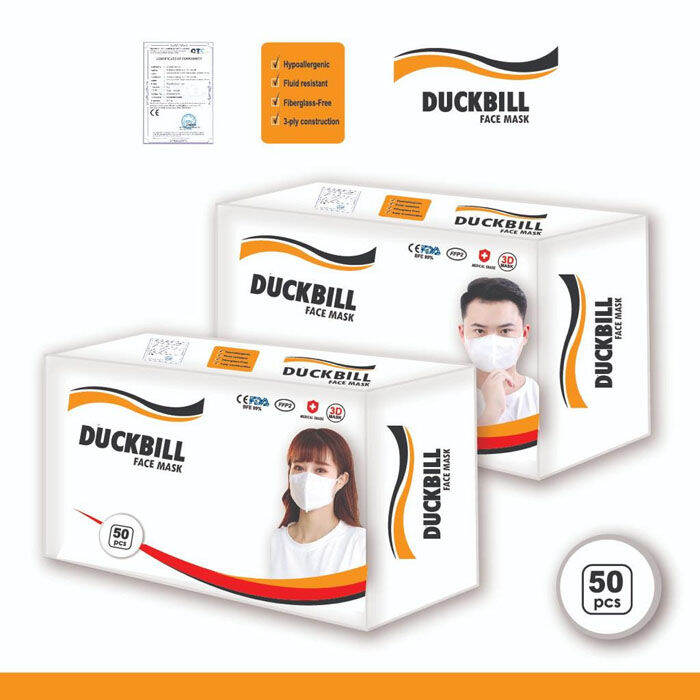 Masker Duckbill 3 Ply Isi 50 Pcs Dewasa Duck Bill Disposable Mask