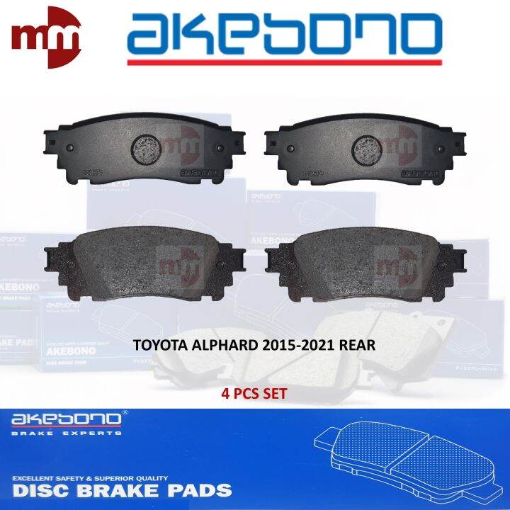 Akebono Brake Pads For Toyota Alphard Rear Pcs Set An