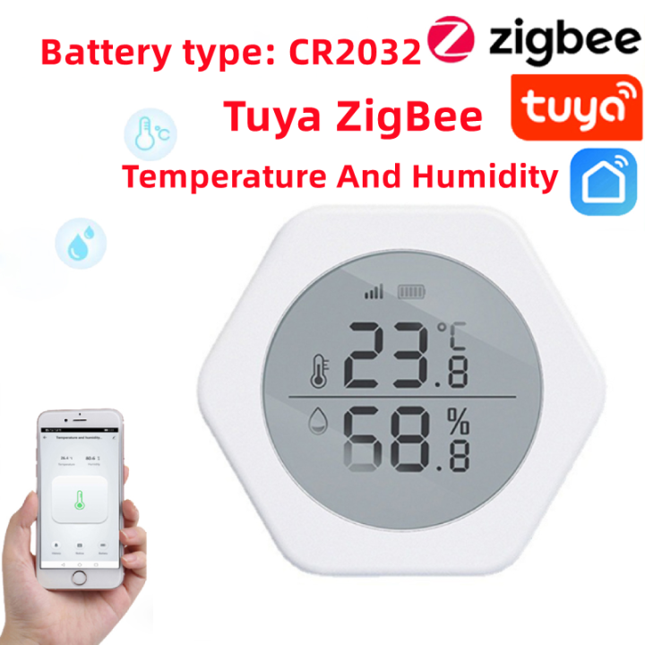 Jiuch Tuya ZigBee Smart Home Temperature And Humidity Sensor With LED