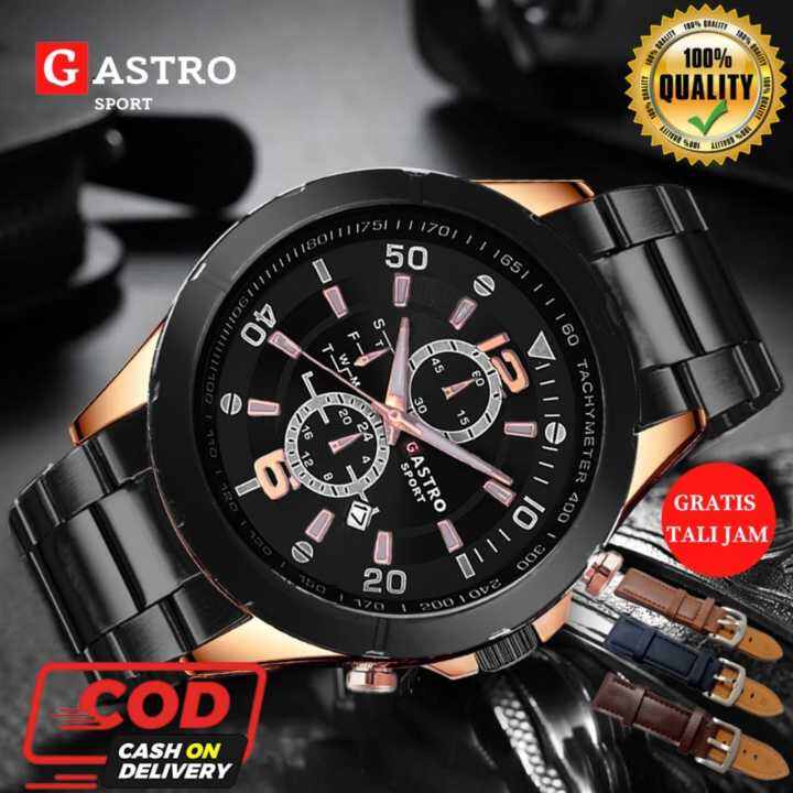 CITRA Jam Tangan Gastro Sport Rantai Stainless Tanggal Aktif Jam