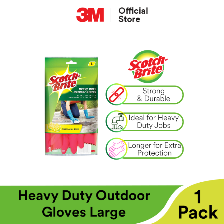 3M Scotch Brite Heavy Duty Outdoor Protection Gloves Multipurpose