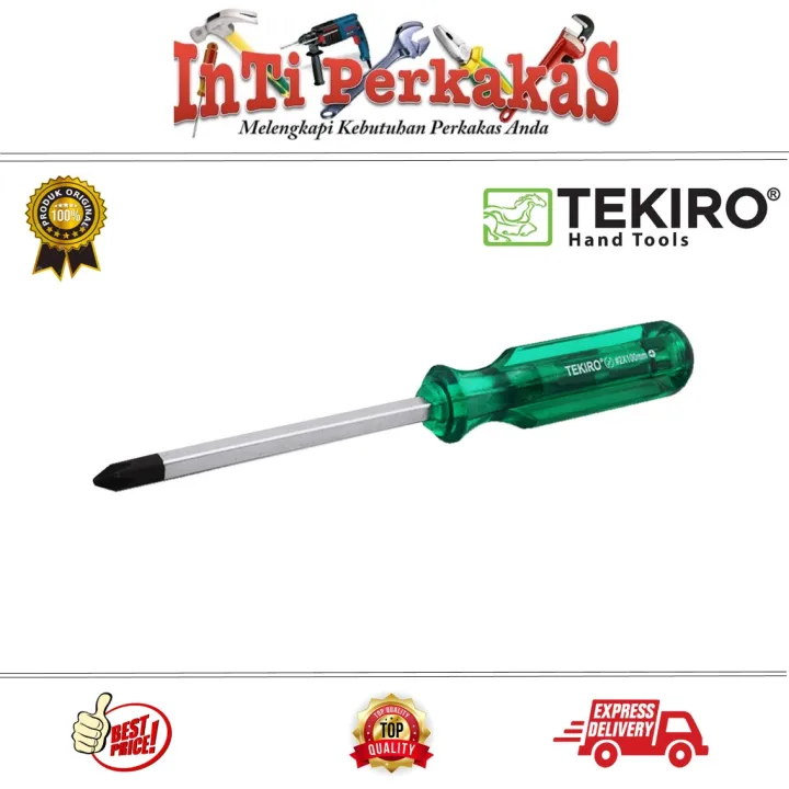 TEKIRO OBENG KETOK TEMBUS HIJAU TYPE PLUS GO THRU SCREWDRIVER