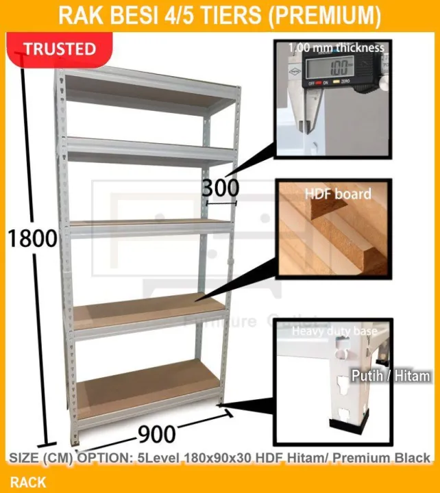 Rak Besi Tiers Premium Rack Rak Boltless Rack Rak Dapur