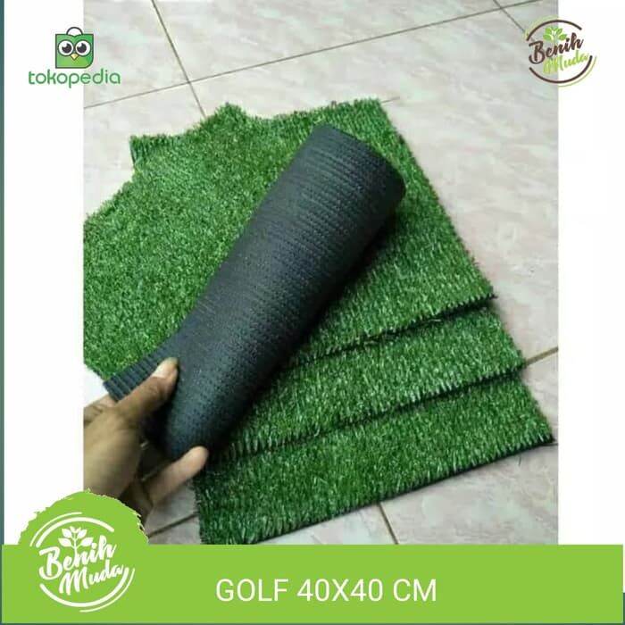 Rumput Sintetis Golf Ukuran 40X40 Cm Lazada Indonesia