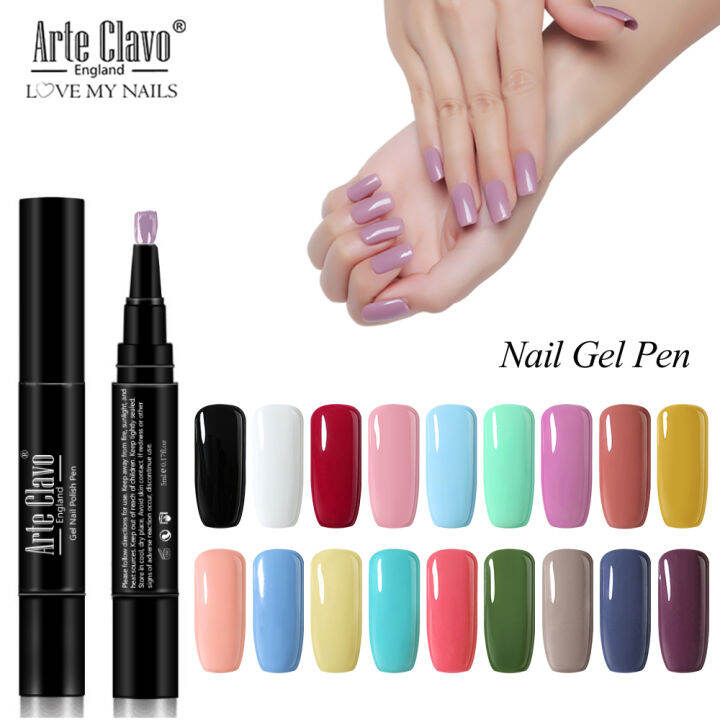 Arte Clavo Colorful Nail Gel Pen Gel Nail Polish Three Steps Semi