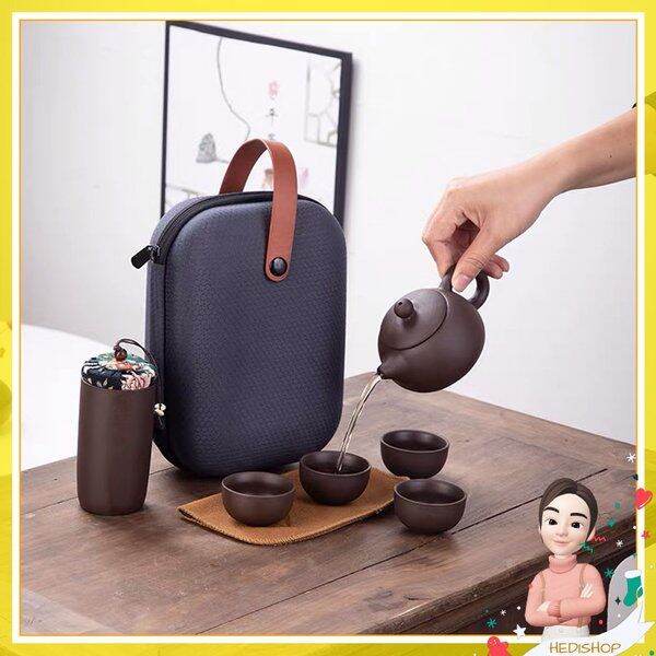 Chinese Teapot Set Cup With Bag Peralatan Minum Teh Dengan Tas Premium