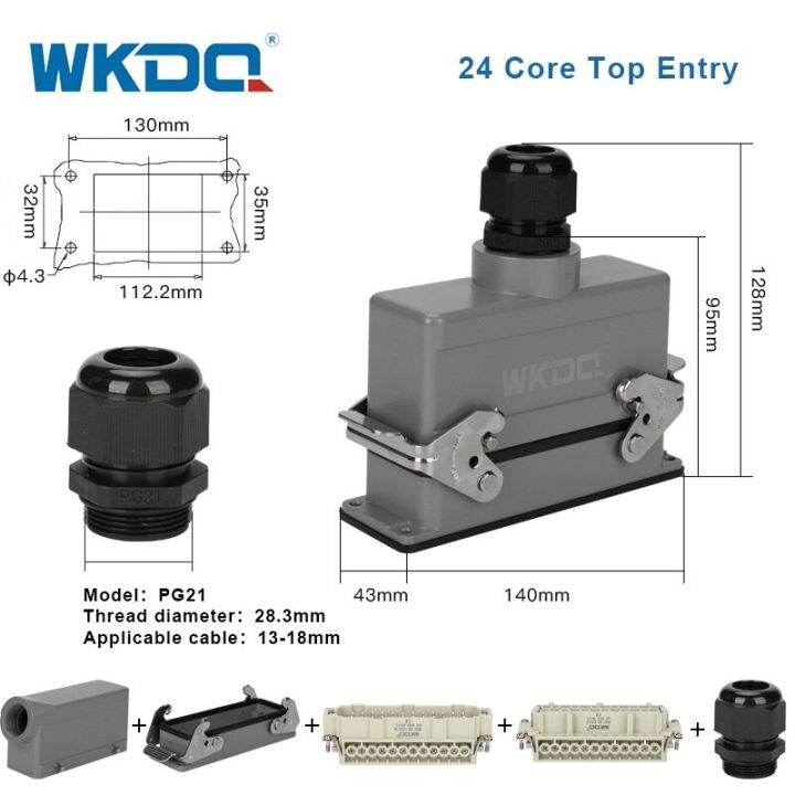 Hdc He Rectangular Heavy Duty Connector Core Industrial