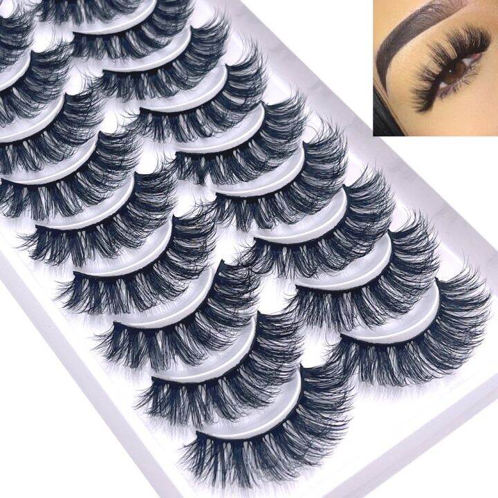 NEW 10 Pairs 3D Mink False Eyelashes Natural Thick Eye Lashes Fluffy