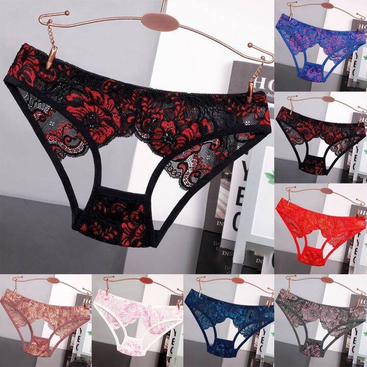 Women Hollow Lace Briefs French Knickers Panties Lingerie Mesh Sheer Thongs Underwear Lazada