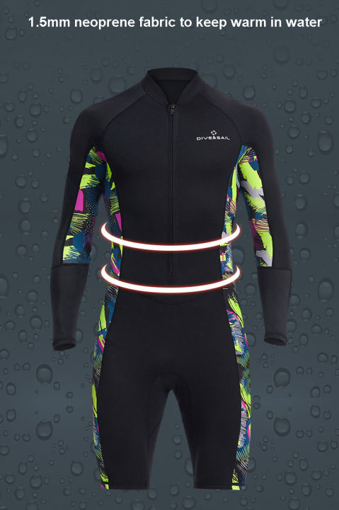 Hikaya Wetsuit For Men Mm Neoprene Keep Warm Diving Suit Sun