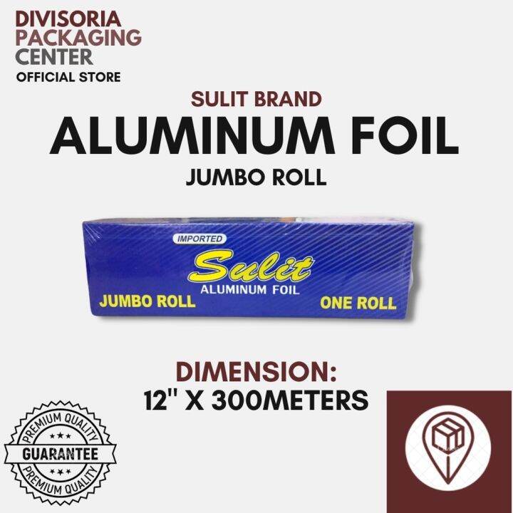 Sulit Brand Aluminum Foil Jumbo Roll 12inches X 300 Meters Food Grade