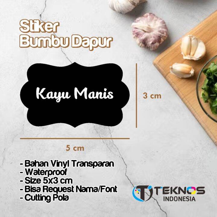 STIKER LABEL BUMBU DAPUR WATERPROOF TOPLES CUSTOM MURAH Lazada Indonesia