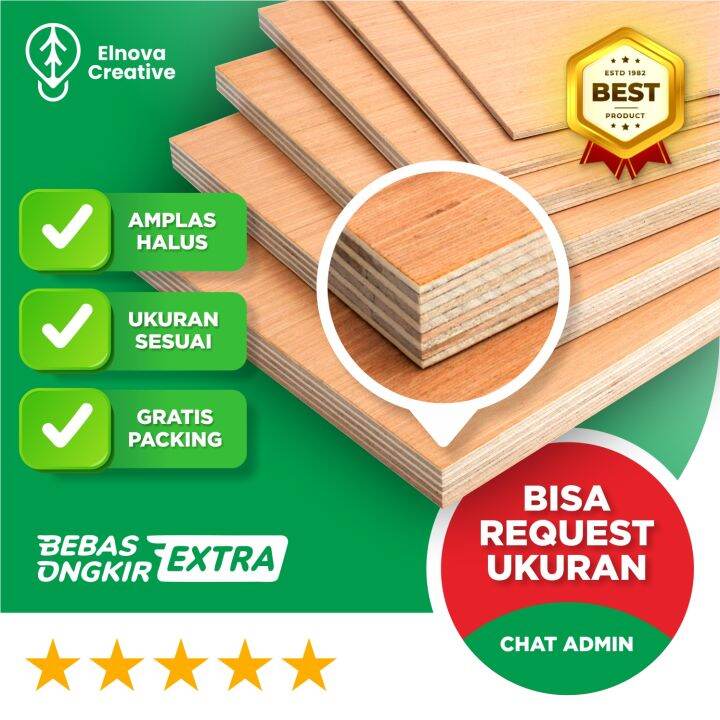 50 X 20 Cm TEBAL 12 Mm PAPAN KAYU MULTIPLEK MERANTI PLYWOOD ALBA