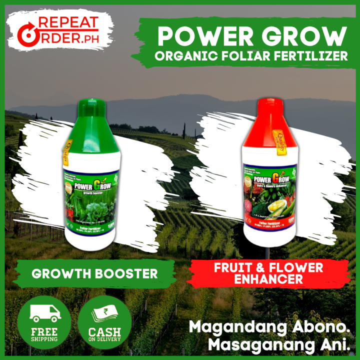 Power Grow Organic Foliar Fertilizer Green Red Liter Green For