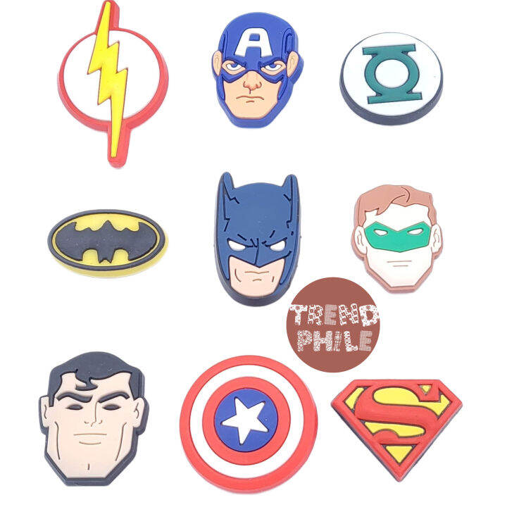 Superhero Characters Croc Shoe CHarms Pins Jibbitz For Crocs Slippers