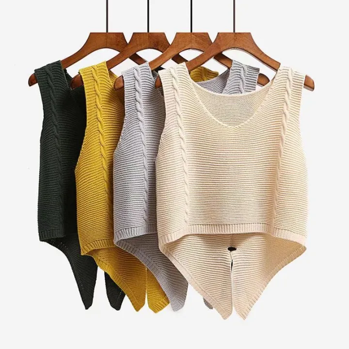 Korean Knitted Sleeveless Crop Top 7 Lazada PH