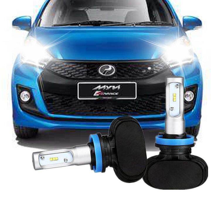 2pc LED Headlamp HeadLight H11 80W Light Bulbs For Perodua Myvi