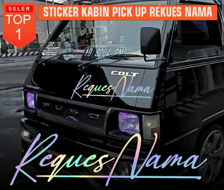 Stiker Mobil Variasi Kaca Bodi Samping Kata Kata Truk Canter Pick Up