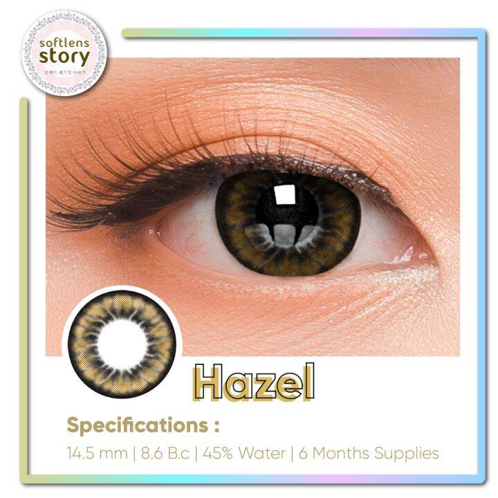 X Bio Color Hazel Softlens Warna Bulanan Lazada Indonesia