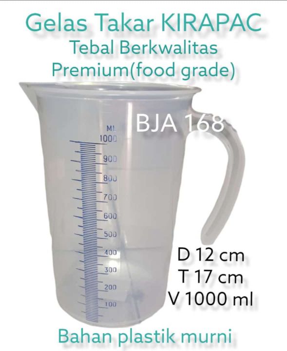 Gelas Takar Ukur Plastik 1 Liter Measuring Jug 1000 Ml Food Grade