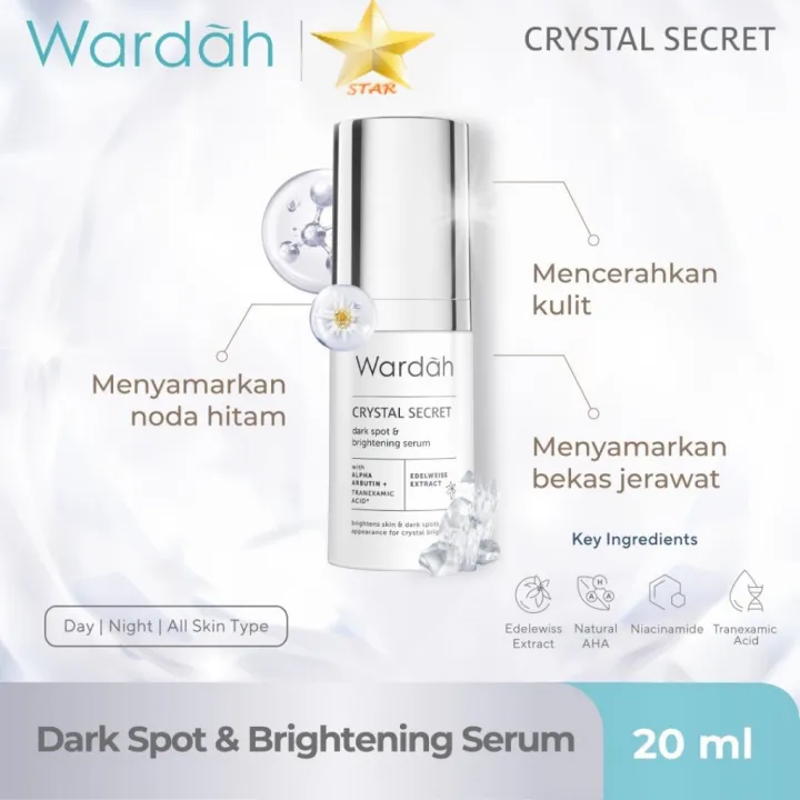 Wardah Crystal Secret Dark Spot Brightening Serum 20ml Lazada