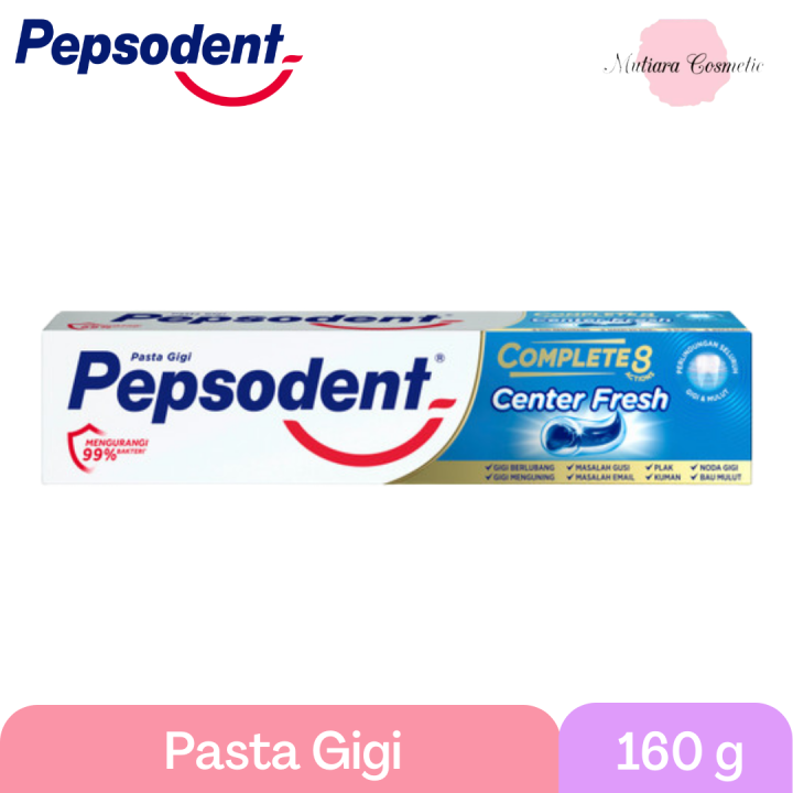 Pepsodent Pasta Gigi Complete 8 Center Fresh 160 G Toothpaste