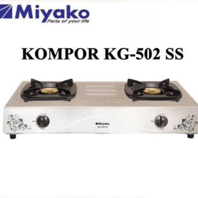 Miyako Kompor Gas Stainless 2 Tungku KG 502 SS Lazada Indonesia