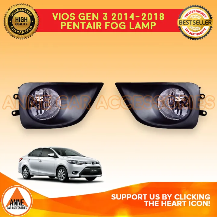 Aluminum Case Glass Lens Pentair Foglamp Set Toyota Vios Gen Superman