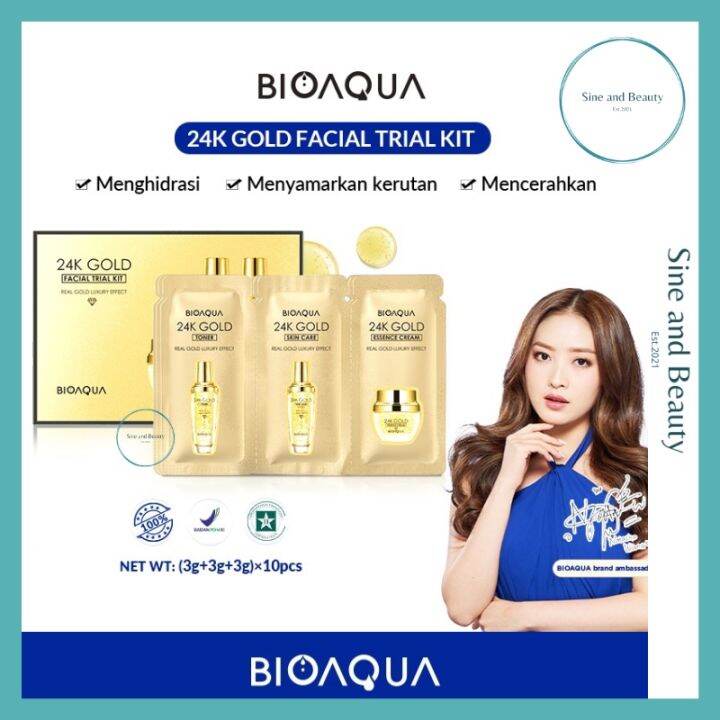 Bioaqua K Gold Facial Trial Kit Original G G G Pcs Contains