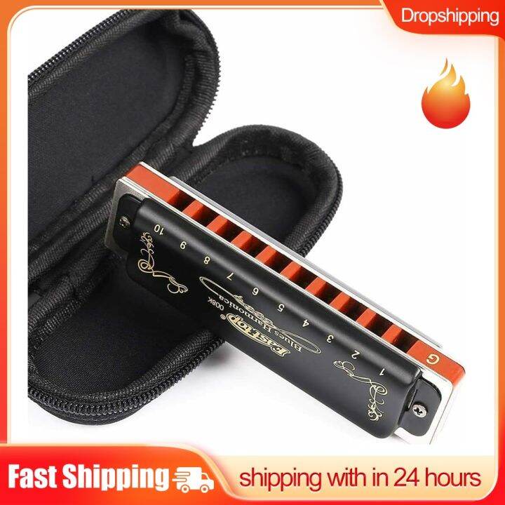 Easttop Harmonica 10 Holes Blues Mouth Organ Musical Instruments Key Of