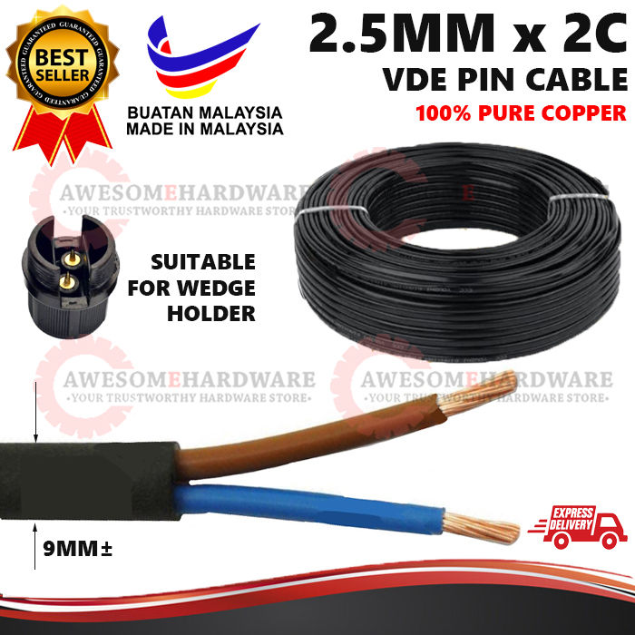 Pure Copper Malaysia Thick Core Mm Vde Twin Flat Cable Wire