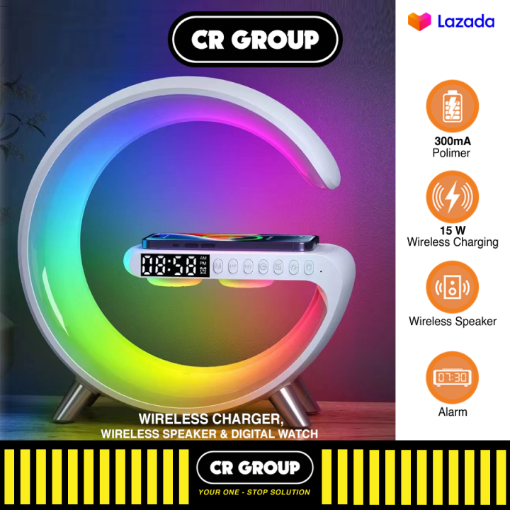 CRGROUP G63 Multifungsi Speaker RGB Portable Wireless Charger Jam