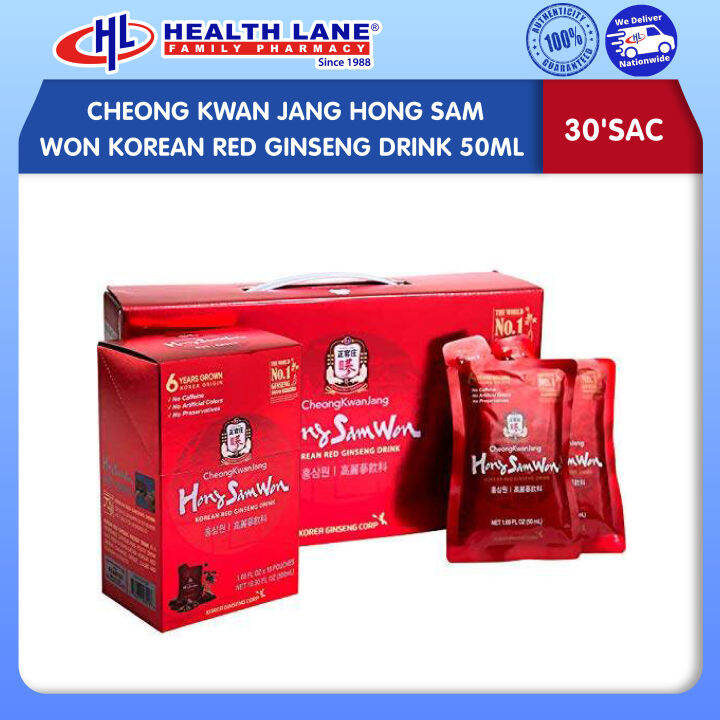 CHEONG KWAN JANG HONG SAM WON KOREAN RED GINSENG DRINK 50ML X 30 SAC