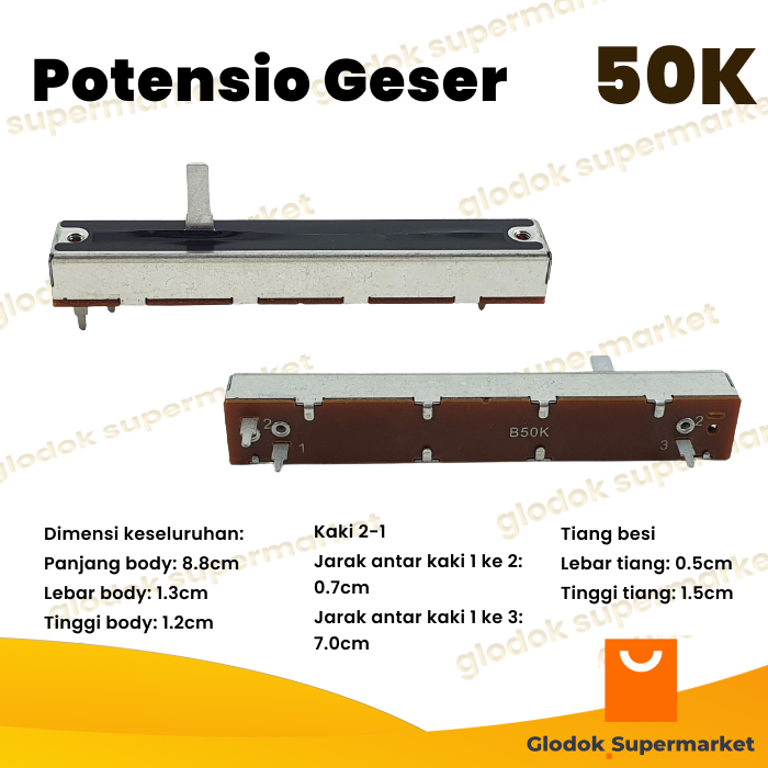 Potensio Geser Cm Pin K Mono Kaki Slide Cm Mixer