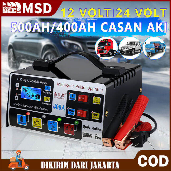 Dikirim Dari Jakarta 220W 400AH 500AH 800AH Charger Aki 12V 24V