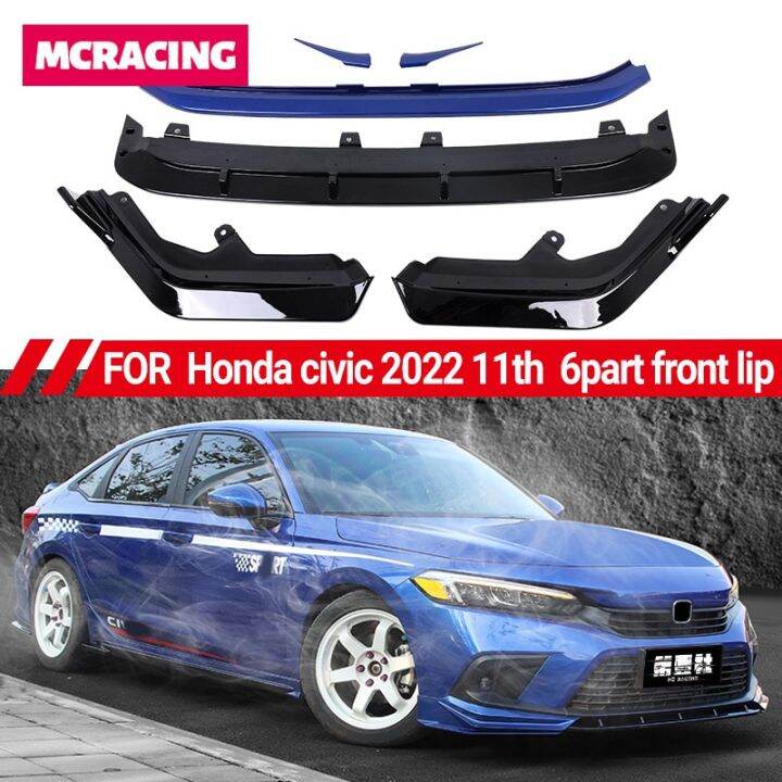 6PCS JDM Car Front Bumper Lip Body Kit Spoiler Splitter Carbon Fiber