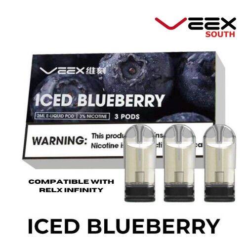 Cod Veex V Infinity Pods Iced Blueberry Fit Relx Infinity Essential