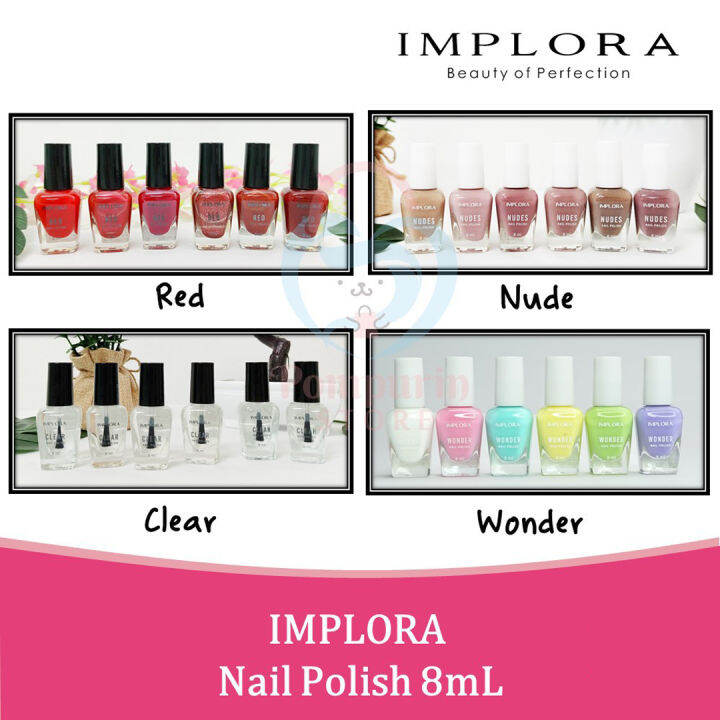 Implora Nail Polish Kutek NUDE RED WONDER Shine ECERAN Lazada Indonesia