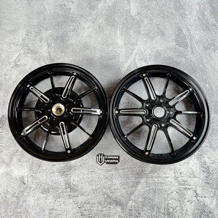 Velg Drag Model Mk Marus Black Vespa Sprint Primavera S Lx Lazada