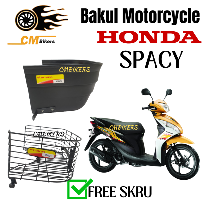 HONDA SPACY 125 Basket Motorcycle Bakul Besi Jaring Basket Raga PVC