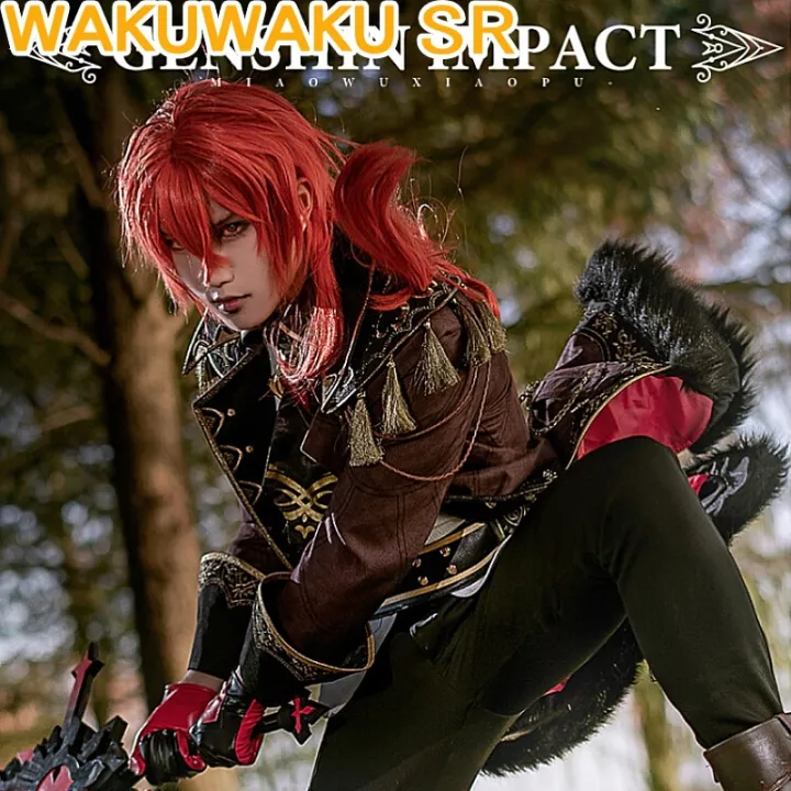 In Stock Wakuwaku Sr Game Cosplay Genshin Impact Cosplay Diluc Costume